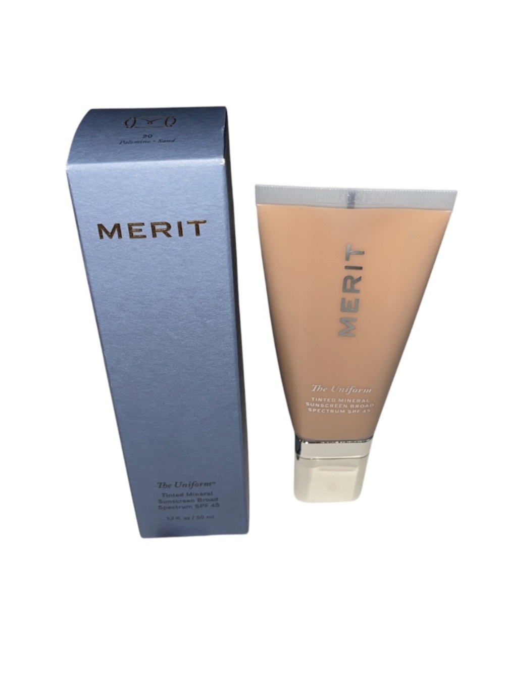Merit The Uniform Tinted Mineral Sunscreen Broad Spectrum SPF45 20 Palomino New